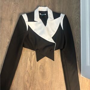 LaQuan Smith Black and White Blazer